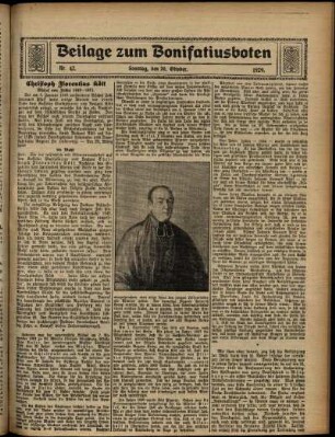 Zweite Ausgabe vom Sonntag, den 20. Oktober 1929.