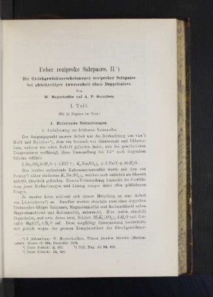 Ueber reziproke Salzpaare. II.