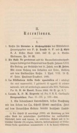 656-661 [Rezension] Denifle, Heinrich, Archiv für Litteratur- und Kirchengeschichte des Mittelalters ; 1.1885