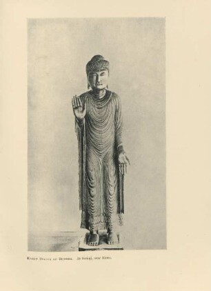Early statue of Buddha. At Serioji, near Kioto