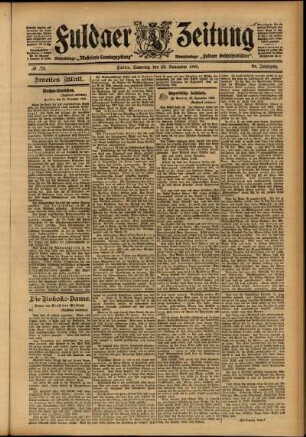Zweite Ausgabe vom Samstag, den 25. November 1905.