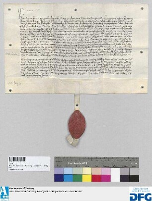 Georg, Abt des Klosters zu St. Egidien in Nürnberg, stellt ein Vidimus aus von der Urkunde des Königs Sigmund d.d. 11. Januar 1425. betreffend Verschreibung der Nürnberg Judenschaft.