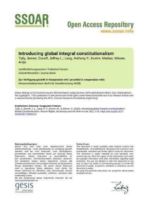 Introducing global integral constitutionalism