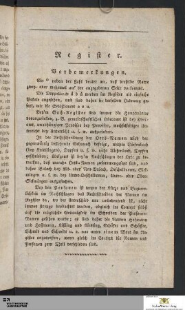 Vorbemerkungen