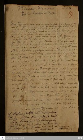 Brief von Maria Eleonora Friedrich an August Hermann Francke.
