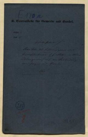 Patent des Papierfabrikanten C.F. Maxon in Altdorf bei Weingarten auf eine Verbindung von Papier und Gewebe