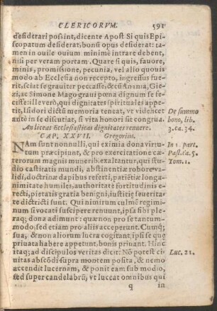 An liceat Ecclesiasticas dignitates renuere. Cap. XXVII.