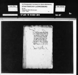 Baubuch des Ammanns der Propstei Ellwangen