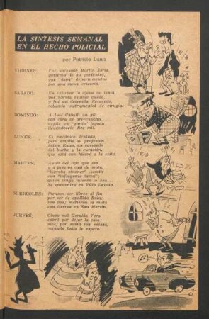 La síntesis semanal en el hecho policial