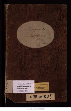 Documenta Saalfeldensia [Saalfelder Urkunden], zusammengestellt von Regierungsdirektor von Schultes