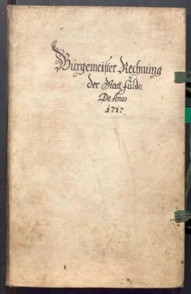 IX A 1 - Alte Stadtrechnungen (1717 - 1718)