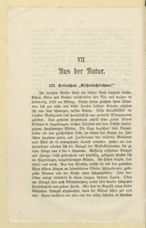 VII. Aus der Natur