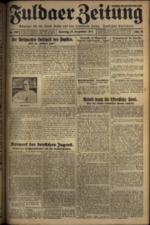 Ausgabe vom Sonntag, den 25. Dezember 1932.