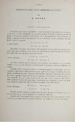 Esposizione della nuova Geometria di Plücker.