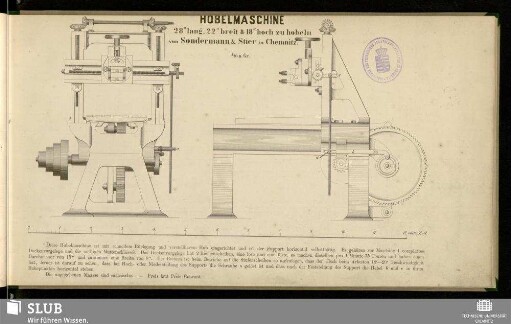 Hobelmaschine 28" lang, 22" breit & 18" hoch zu hobeln : 1/10 n. Gr.