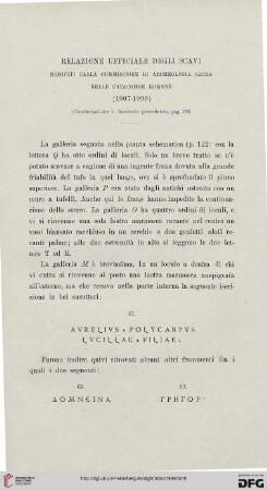 15: Relazioni ufficiale degli scavi eseguiti dalla commissione di Archeologia sacra nelle catacombe romane (1907-1909), [2]