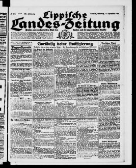 Lippische Landes-Zeitung : ältestes und weitverbreitetes Blatt des Landes und der angrenzenden Bezirke