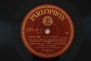 Madame Butterfly : II. Akt, Arie der Butterfly: "Eines Tages sehn wir ein Streifchen Rauch" (Unbel di, verdremo) / (Puccini)