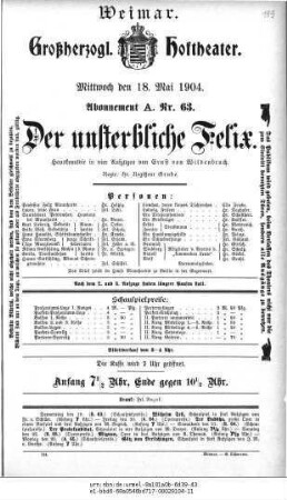 Der unsterbliche Felix