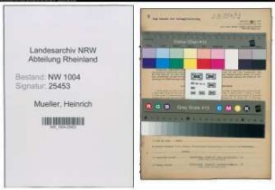 Entnazifizierung Heinrich Mueller , geb. 07.07.1901 (Maurer)
