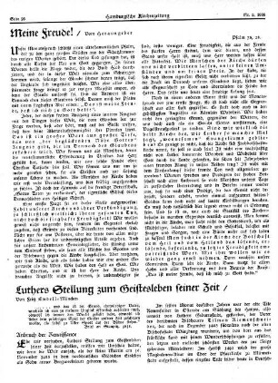 Luthers Stellung zum Geistesleben seiner Zeit