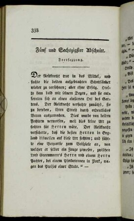 Fünf und Sechszigster Abschnitt. Fortsezzung