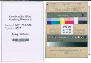 Entnazifizierung Wilhelm Buley , geb. 21.02.1909 (Lokfuehrer)
