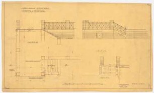 Villa Dr. Richard Schöne, Berlin-Grunewald: Terrasse: Grundriss, Schnitt, Ansichten, 1:25