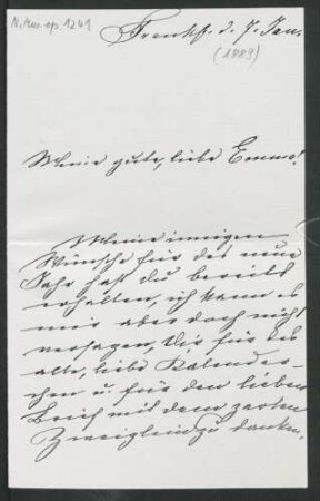 Brief an Emma Preusser : 07.01.1889