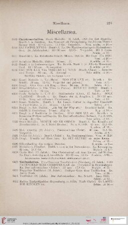 Miscellanea (Nr. 6409-6501)
