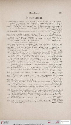 Miscellanea (Nr. 6409-6501)