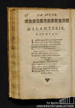 Galanterie. Rondeav.
