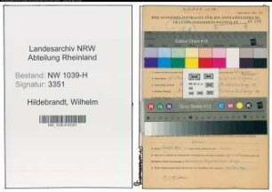 Entnazifizierung Wilhelm Hildebrandt , geb. 25.05.1910 ()