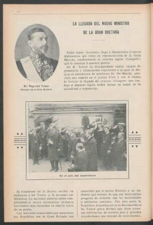 La llegada del nuevo ministro de la Gran Bretaña