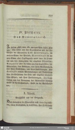 IV. Abschnitt. Das Mineralreich