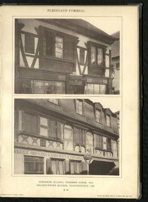 Türkheim (Elsass), vordere Gasse. 1616. / Reichenweier (Elsass), Hauptstrasse. 1686.