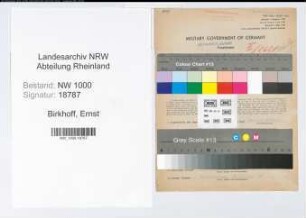 Entnazifizierung Ernst Birkhoff, geb. 08.01.1895 (Statiker)