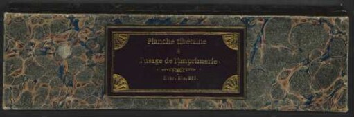 Planche tibetaine à l'usage de l'imprimerie