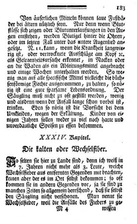 XXXIV. Kapitel. Die kalten oder Wechselfiber.