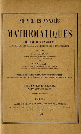 57: Nouvelles annales de mathématiques