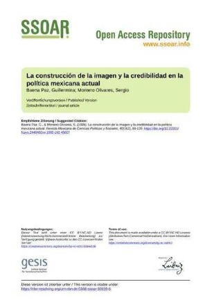 La construcción de la imagen y la credibilidad en la política mexicana actual