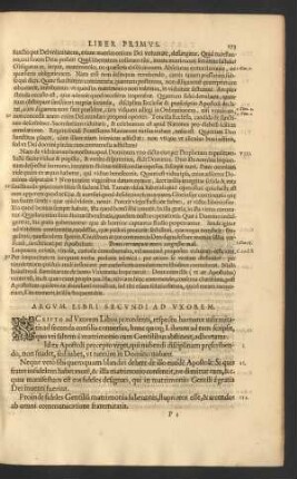Argum. Libri Secundi Ad Uxorem