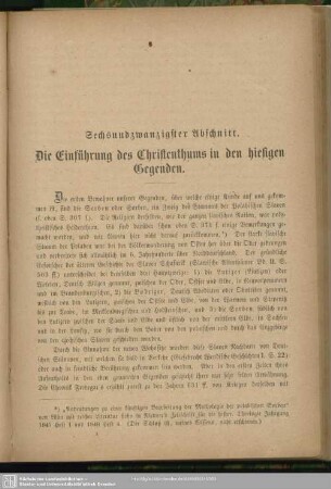 Sechsundzwanzigster Abschnitt. Die Einführung des Christenthums in den hiesigen Gegenden