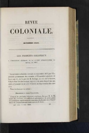 Les produis coloniaux