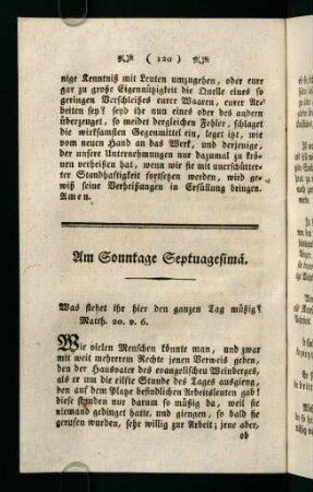 120-136, Am Sonntage Septuagesimae.