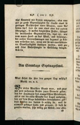 120-136, Am Sonntage Septuagesimae.