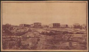 Tonfilmatelier (Filmstadt), Berlin-Gatow: Ovaler Grundriss: Perspektivische Ansicht