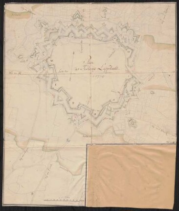 [Plan der Festung Lippstadt] : [ohne Zeichnung des Stadtinneren]