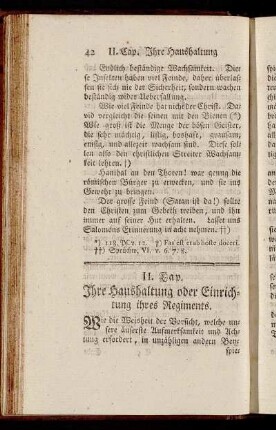 II. Cap. Ihre Haushaltung oder Einrichtung ihres Regiments