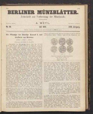 No. 191. Juli 1896